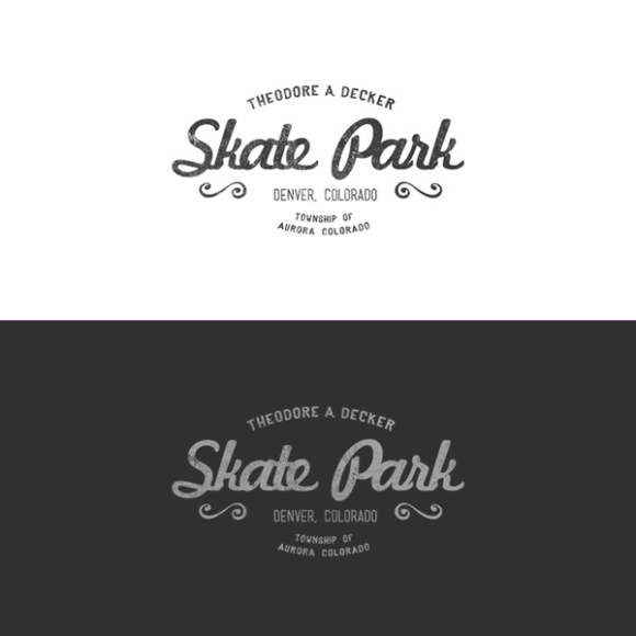 a black and white logo for a skate park.