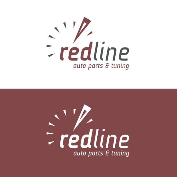 a logo for redline auto parts and tuning.