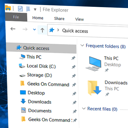 a screenshot of a computer screen with the file explorer menu highlighted.