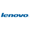 the logo for lenovo is shown on a green background.