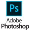 adobe photoshop logo with the words adobe photoshop.