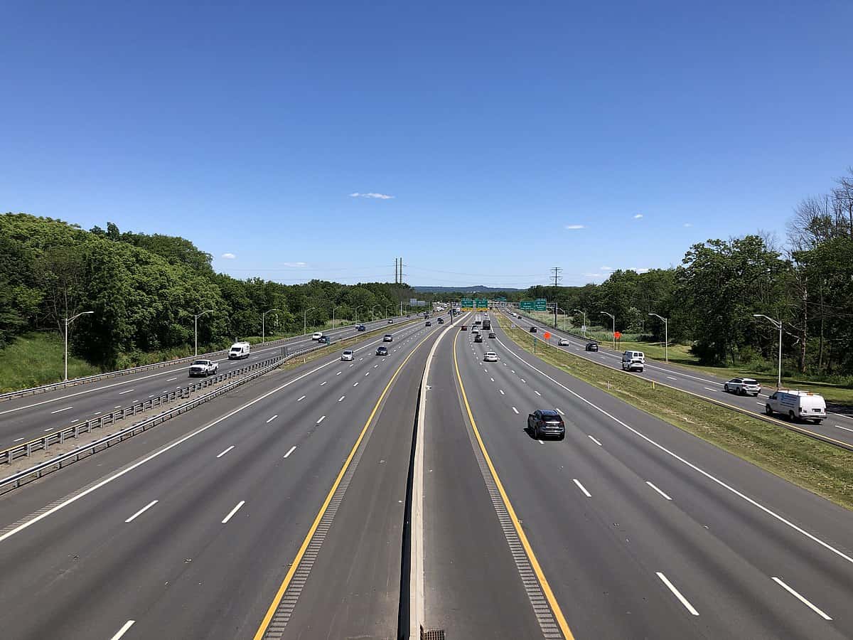 Route 80 East - View From Morris County Route 637 - South Beverwyck Road - Parsippany-Troy Hills Township, Morris County, NJ, 07054