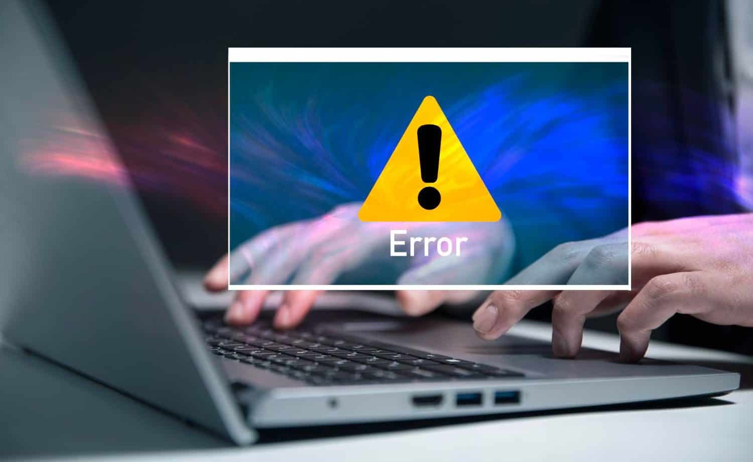 Laptop with Windows BlueScreen Error