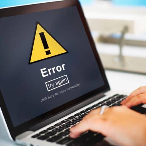 Laptop with Error message
