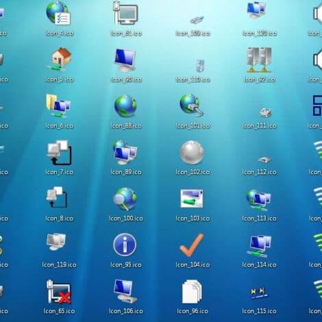 a Windows desktop full of various icons