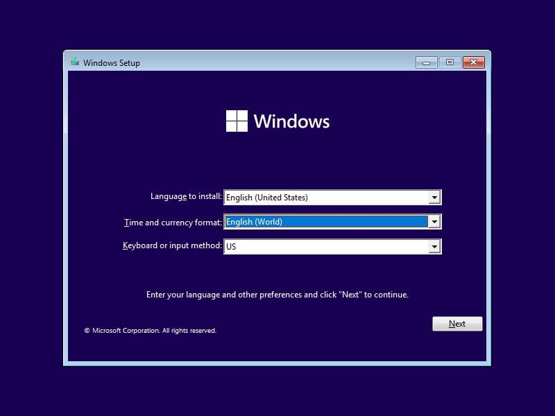 Windows 11 installation screenshot