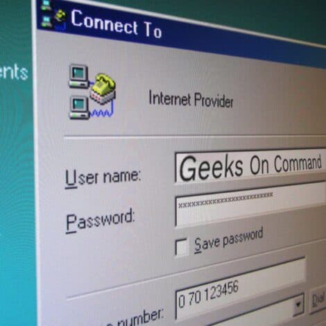 a network connection login screenshot