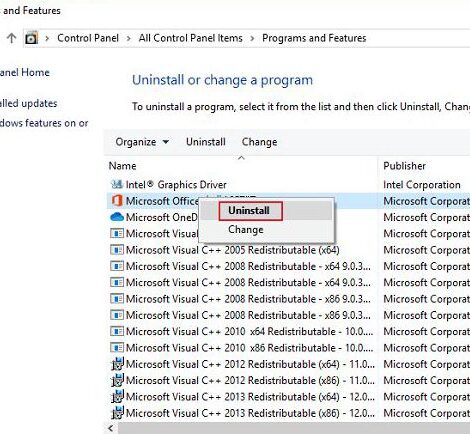 Control Panel / Add Remove Programs screenshot