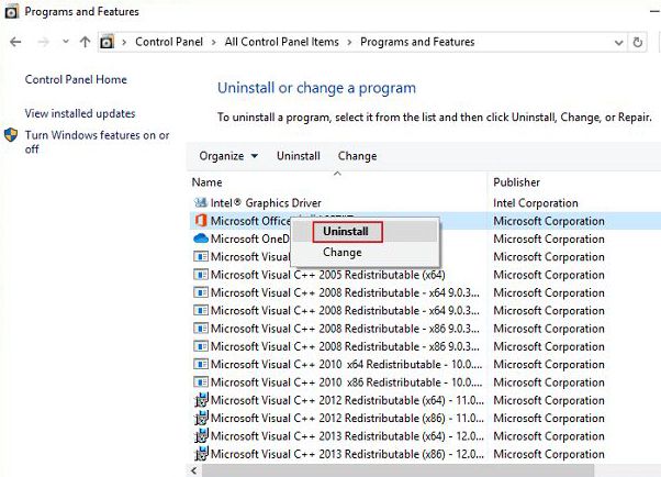 Control Panel / Add Remove Programs screenshot