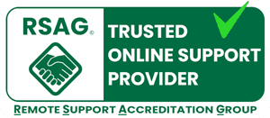 Geeks On Command seal showing their official Remote Support Accreditation Group (RSAG) accreditation