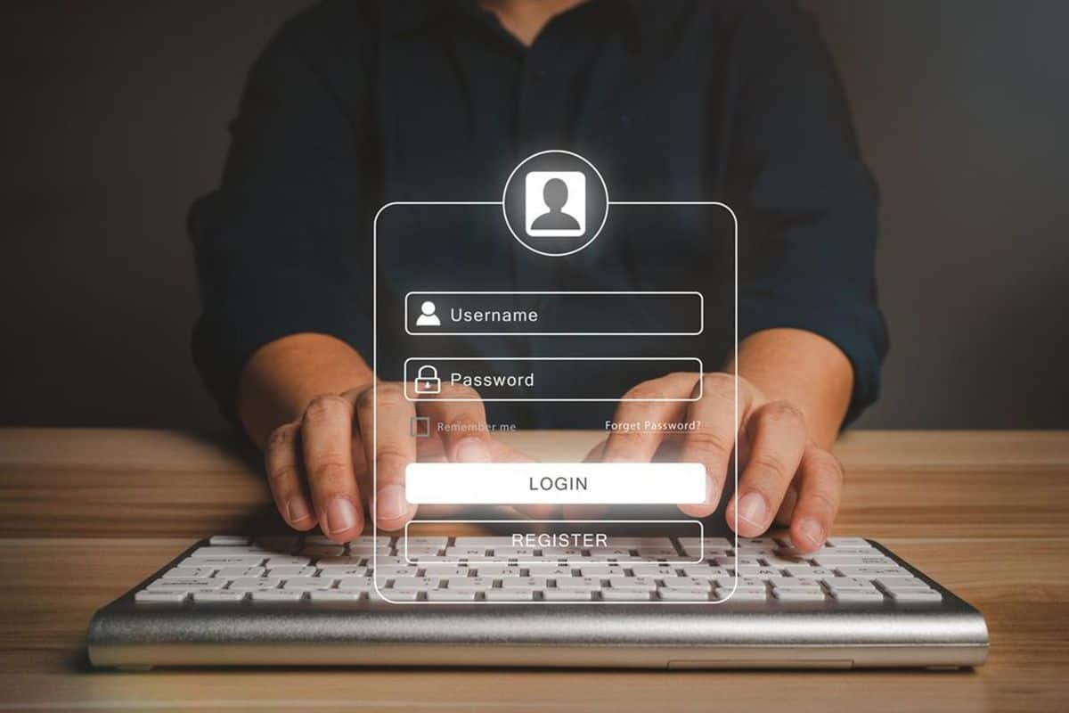 Login screen with username and password fields, highlighting Geeks On Command's password servicess for secure access recovery.